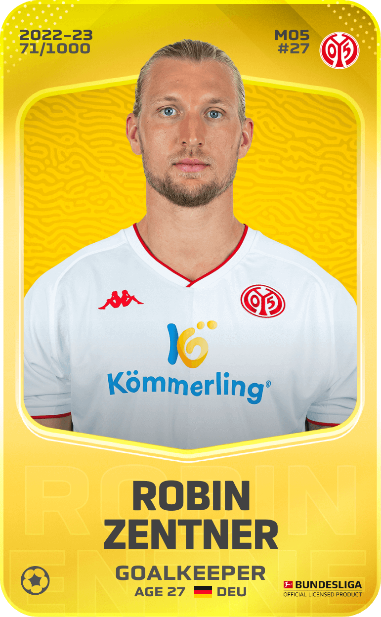 Robin Zentner 2022-23 • Limited 71/1000