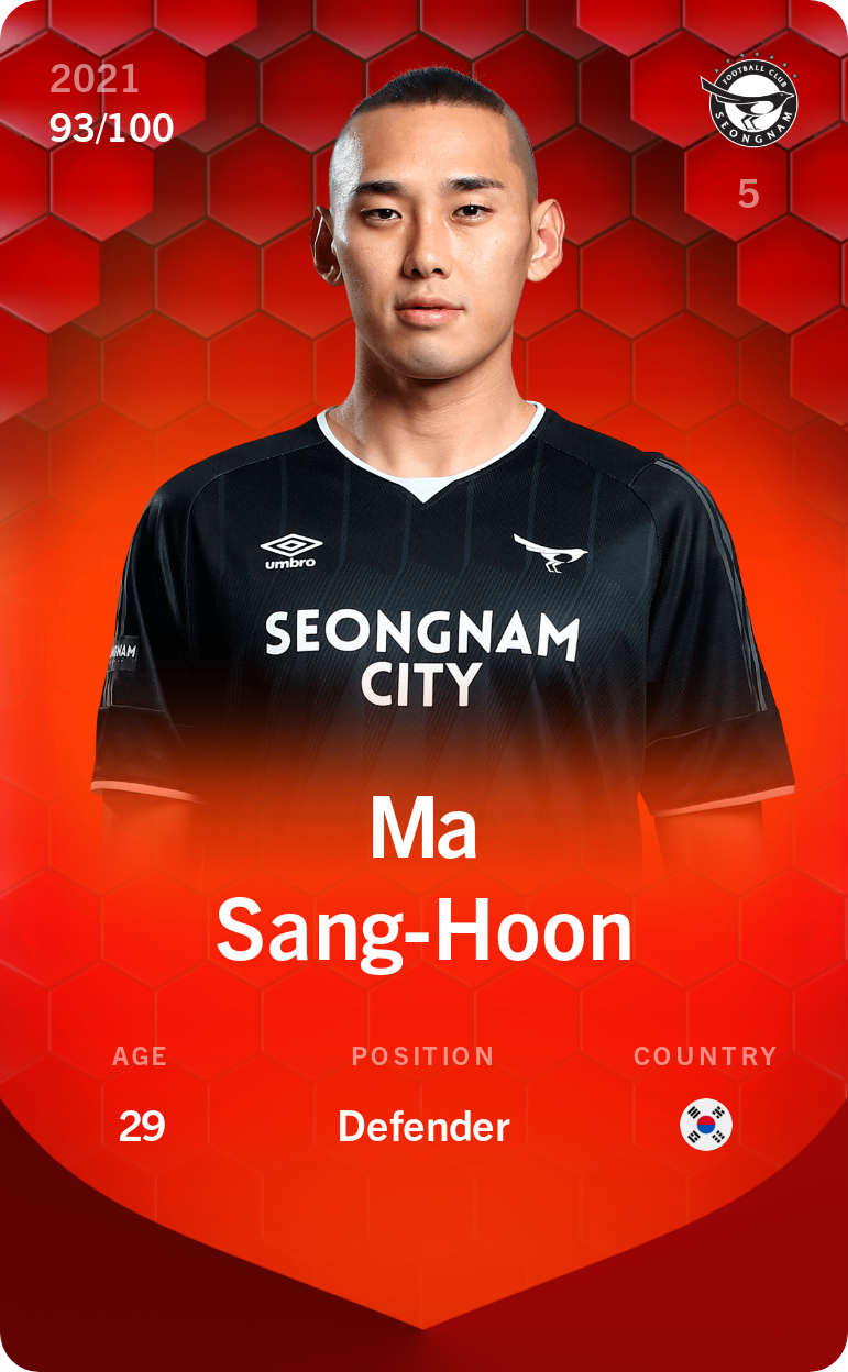 Sorare - Sorare Official - Ma Sang-Hoon 2021-22 • Rare 93/100 - NFT # 45361297848044611796022094992814594403298096858686295843880802828198511272094