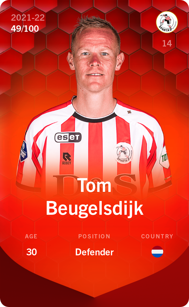 Sorare - Sorare Official - Tom Beugelsdijk 2021-22 • Rare 49/100 - NFT # 45650199830207313726824846846504117780589790008487689897897958496528996067569