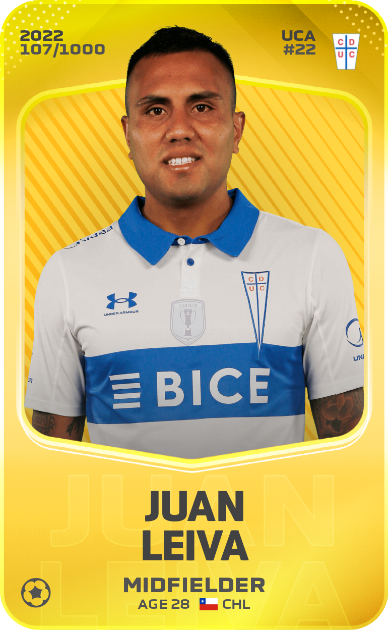 Sorare - Sorare Official - Juan Leiva 2022-23 • Limited 107/1000 - NFT # 62265300944848389628664332716628931622207265082848427277469520410129491754453