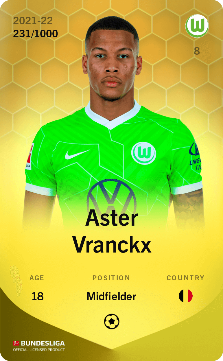 Aster Vranckx 2021-22 • Limited 231/1000