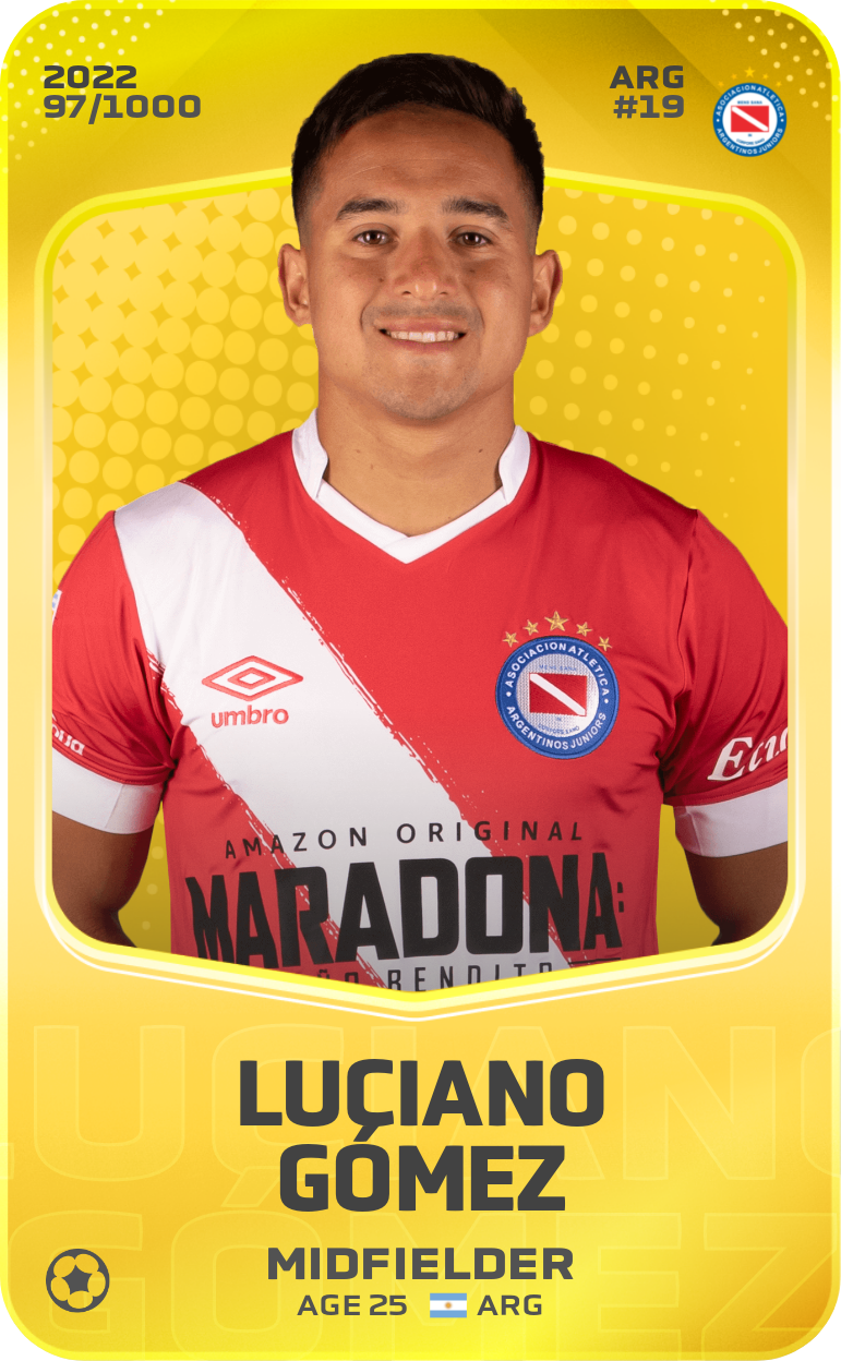 Sorare - Sorare Official - Luciano Gómez 2022-23 • Limited 97/1000 - NFT # 41448543704343393216206777013106878199814899386705501937204377195727981858658