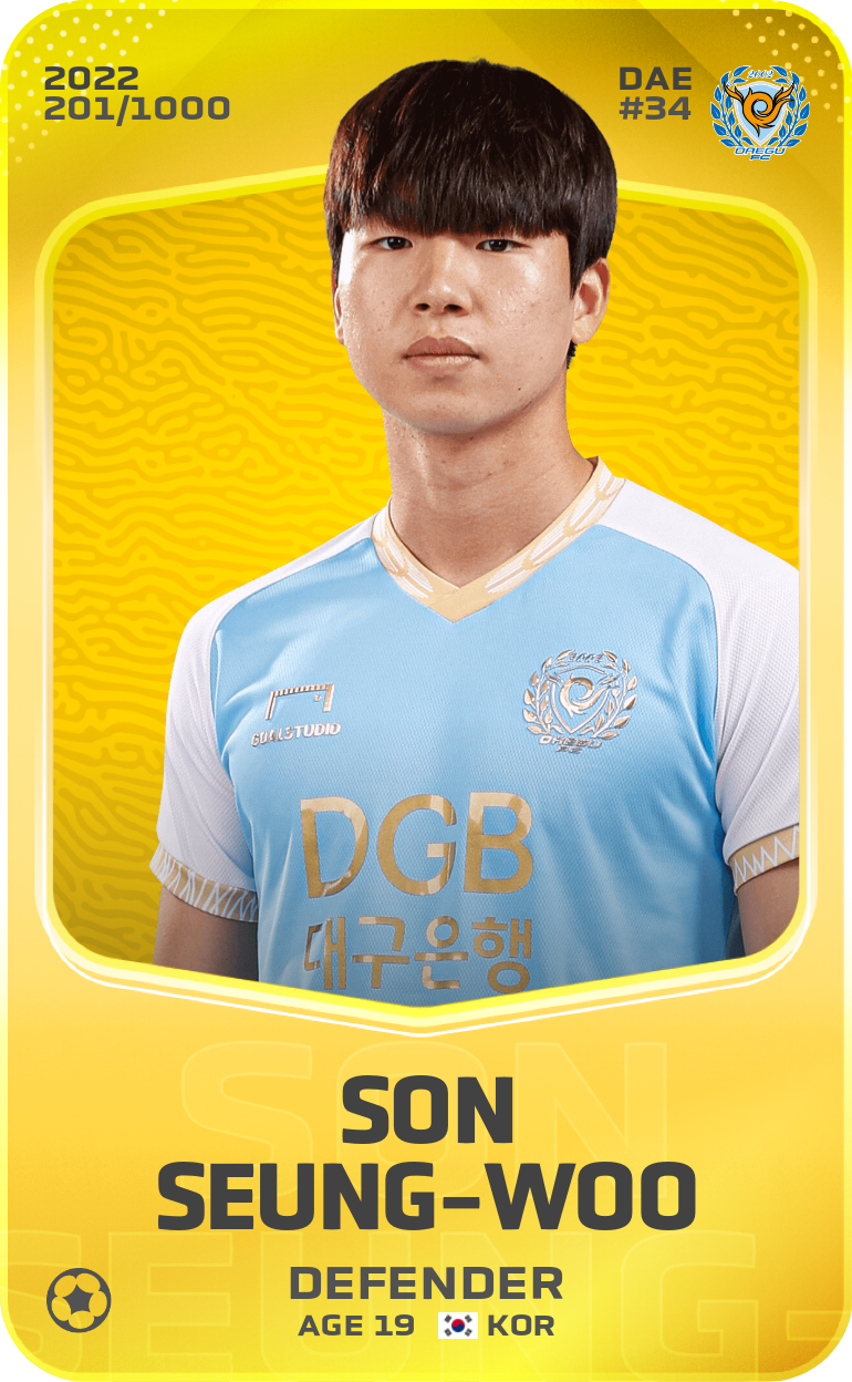 Sorare - Sorare Official - Son Seung-Woo 2022-23 • Limited 201/1000 - NFT # 6278666156057295941599172715434685093893208008119296814077903821819536685413