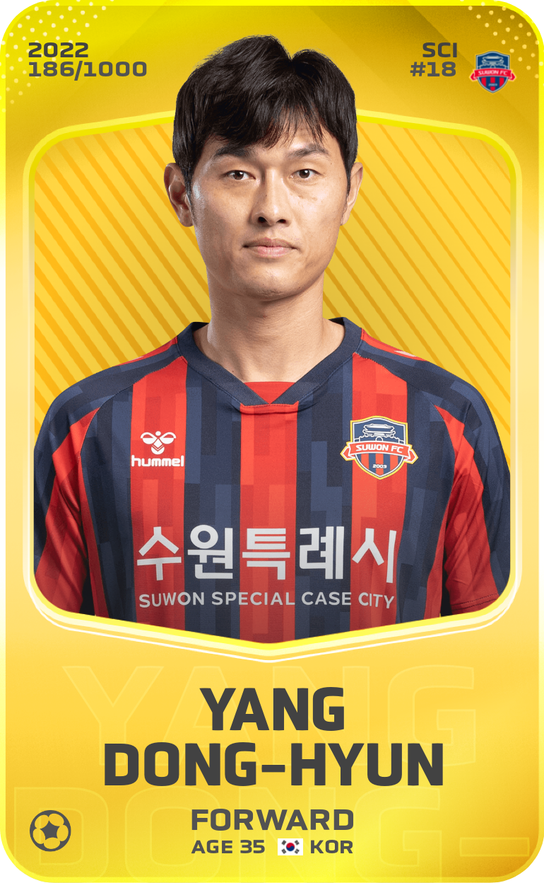 Sorare - Sorare Official - Yang Dong-Hyun 2022-23 • Limited 186/1000 - NFT # 65138694852165574516875523048939502405033099724127741038504531373174460756429