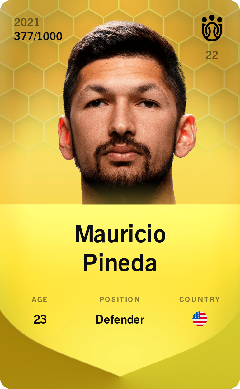 Sorare - Sorare Official - Mauricio Pineda 2021-22 • Limited 377/1000 - NFT # 18167640698229181708938112422037920824588489684601135211346662674346665685183