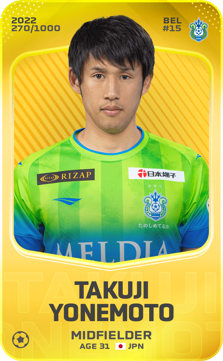 Sorare - Sorare Official - Takuji Yonemoto 2022-23 • Limited 270/1000 - NFT # 48100118906226834434955630023103871320583381048564479995926924173937285144008