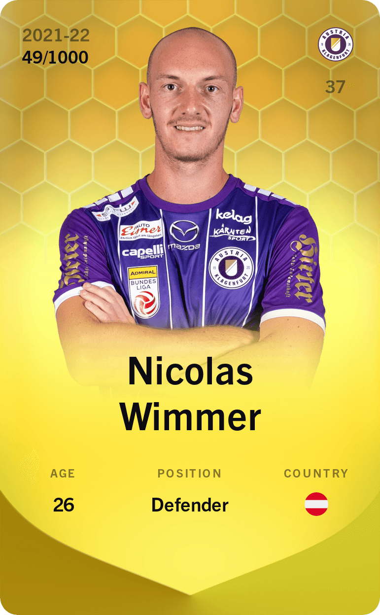 Nicolas Wimmer 2021-22 • Limited 49/1000