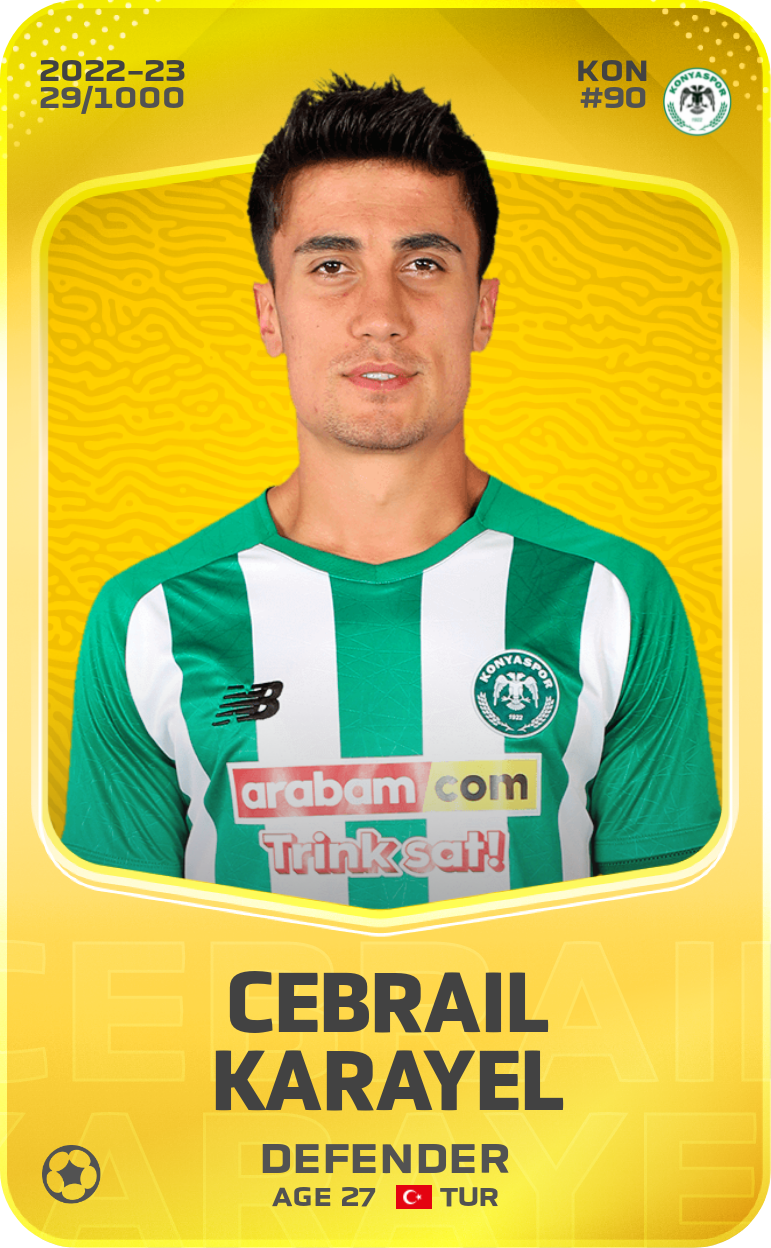 Sorare - Sorare Official - Cebrail Karayel 2022-23 • Limited 29/1000 - NFT # 113644767682254266245847569509891641792513655910097677940204676232551078730847