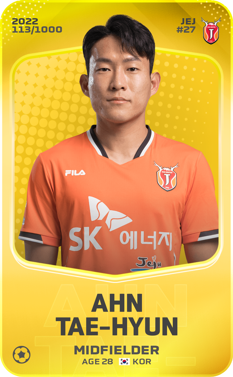 Sorare - Sorare Official - Ahn Tae-Hyun 2022-23 • Limited 113/1000 - NFT # 22741887164603367694565654827563745183399137850521894487833381075633957952154