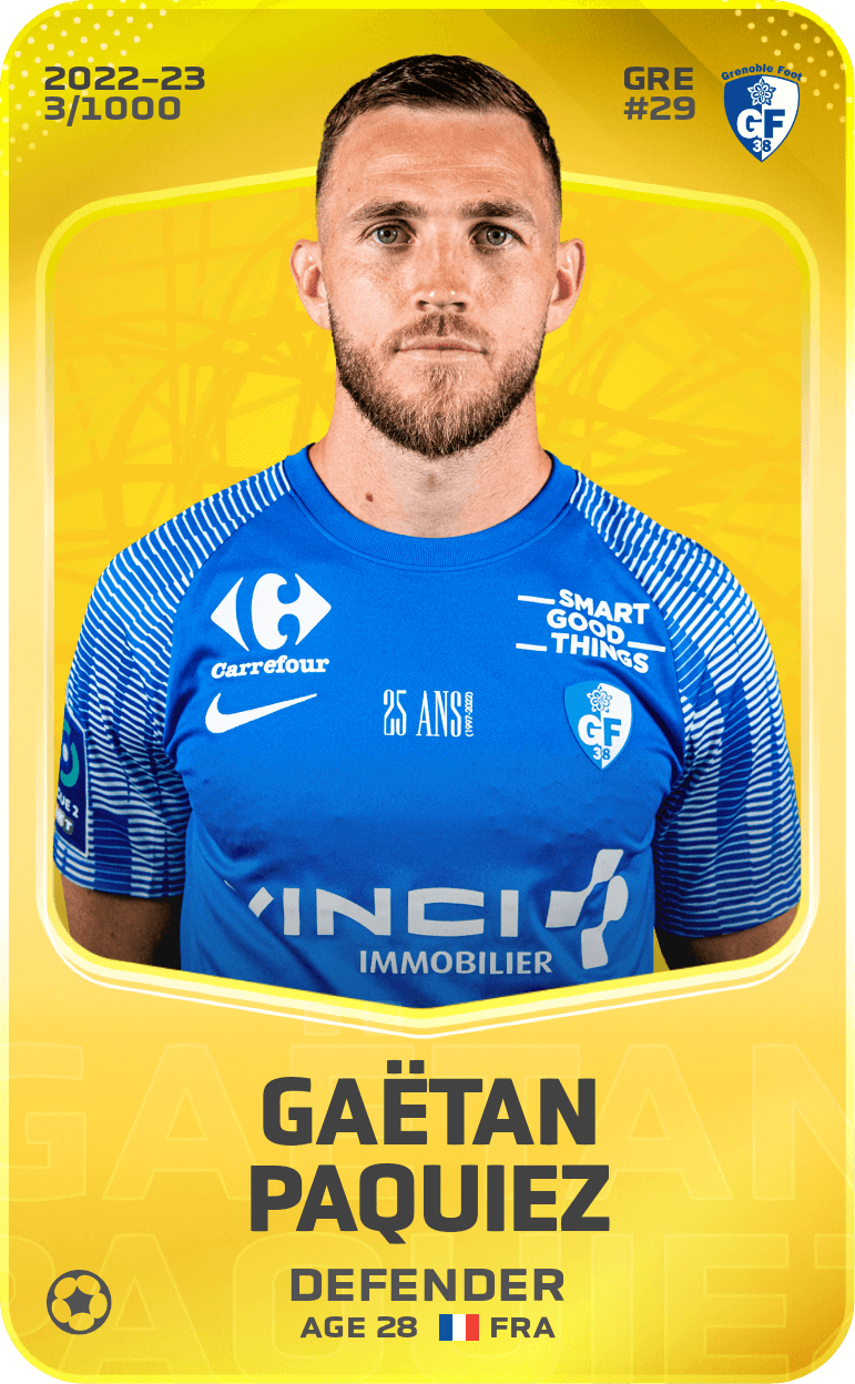 Gaëtan Paquiez 2022-23 • Limited 3/1000