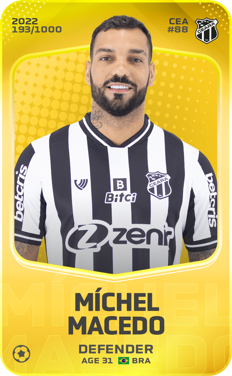 Sorare - Sorare Official - Míchel Macedo 2022-23 • Limited 193/1000 - NFT # 112717996316870353940313486555387839481440230730030689666418629296561502617723