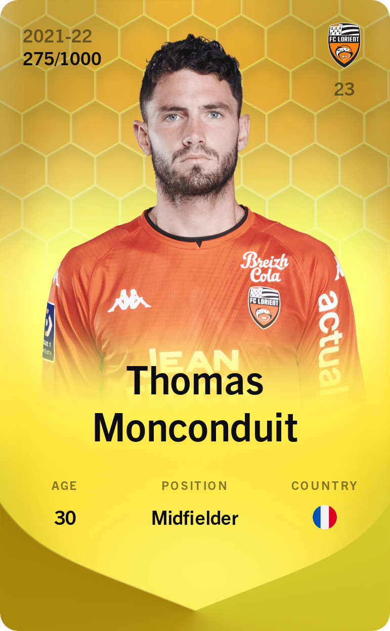 Sorare - Sorare Official - Thomas Monconduit 2021-22 • Limited 275/1000 - NFT # 75860622761914562894801750332571791632157120391662222520018824867608553823380