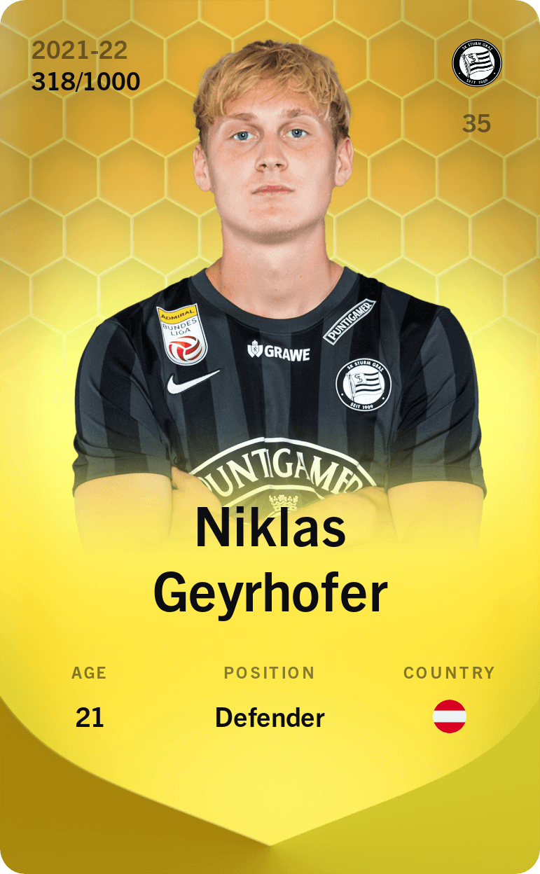 Niklas Geyrhofer 2021-22 • Limited 318/1000