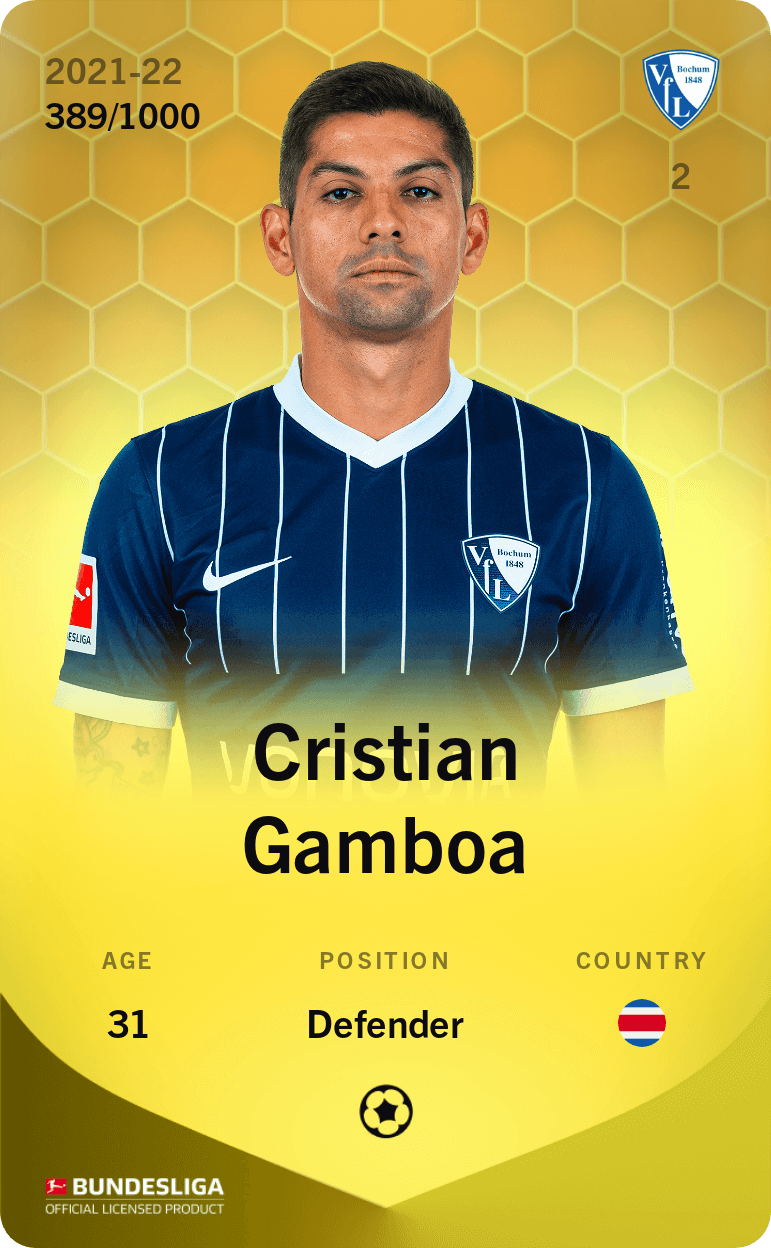 Cristian Gamboa 2021-22 • Limited 389/1000