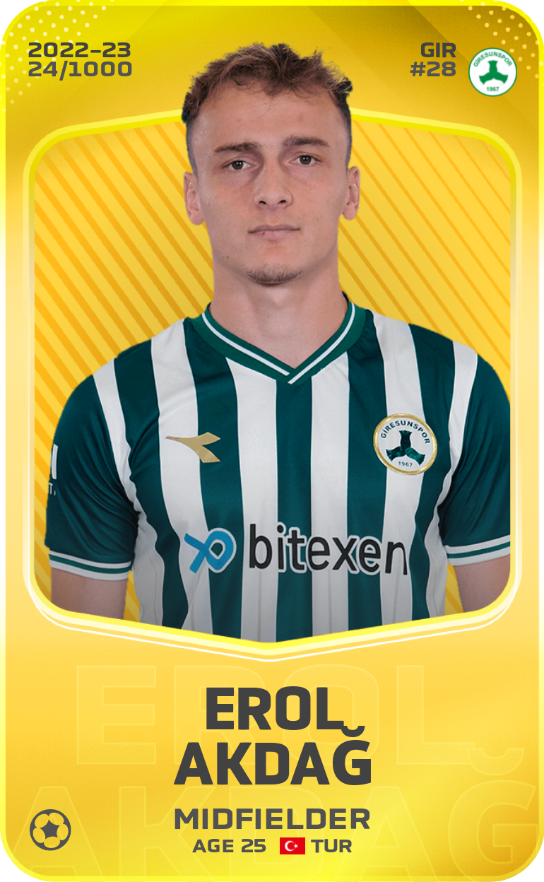 Sorare - Sorare Official - Erol Akdağ 2022-23 • Limited 24/1000 - NFT # 77531557691641493952851623157541701416638436957535272965444977505601426301912