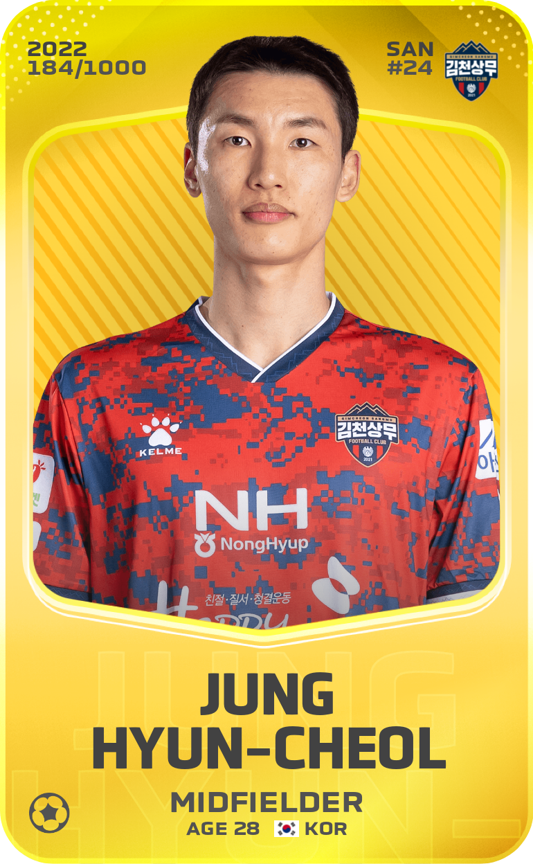 Sorare - Sorare Official - Jung Hyun-Cheol 2022-23 • Limited 184/1000 - NFT # 115430689886131039945701876864160246206462246498397544818596926069448582710848
