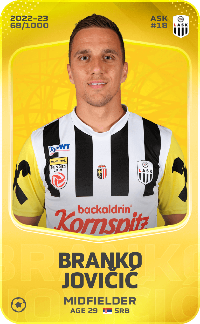 Branko Jovičić 2022-23 • Limited 68/1000