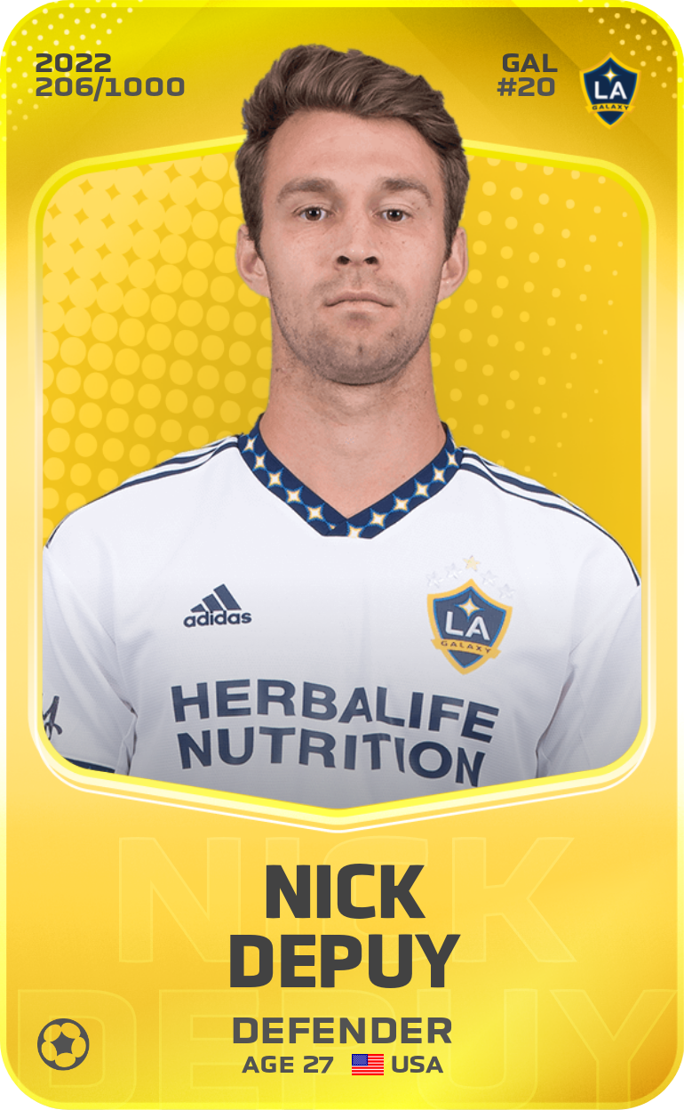 Sorare - Sorare Official - Nick DePuy 2022-23 • Limited 206/1000 - NFT # 33804339208411113828714118106133676509733433224663524837367527392535509745086