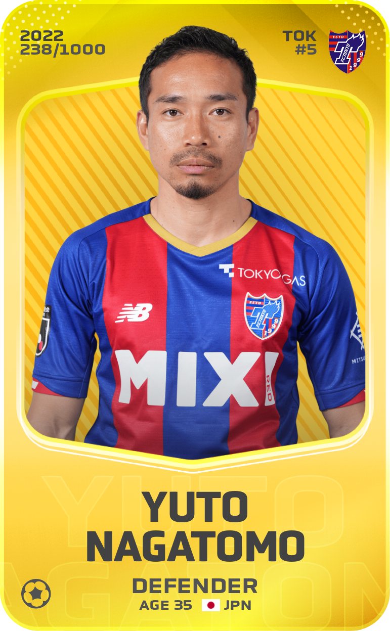 Sorare - Sorare Official - Yuto Nagatomo 2022-23 • Limited 238/1000 - NFT # 10863196565912505829888437746368612955346766931391605645764142548627717727267