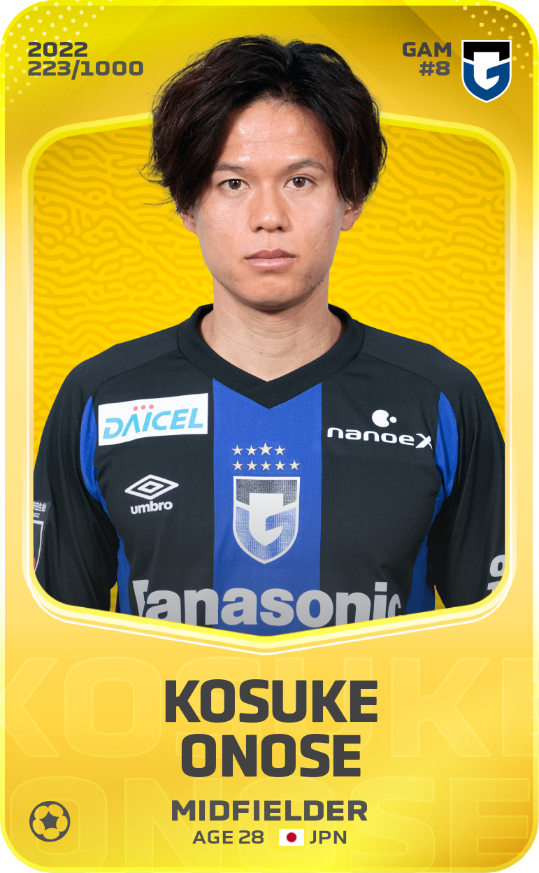 Sorare - Sorare Official - Kosuke Onose 2022-23 • Limited 223/1000 - NFT # 22320450476295540454270807194689098108276460858378306915976033200042203473108