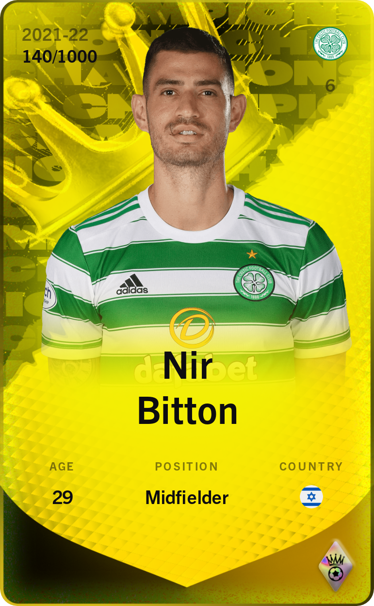Sorare - Sorare Official - Nir Bitton 2021-22 • Limited 140/1000 - NFT # 79783677557231592997463355405208635247137777333589906959198164349922124395694