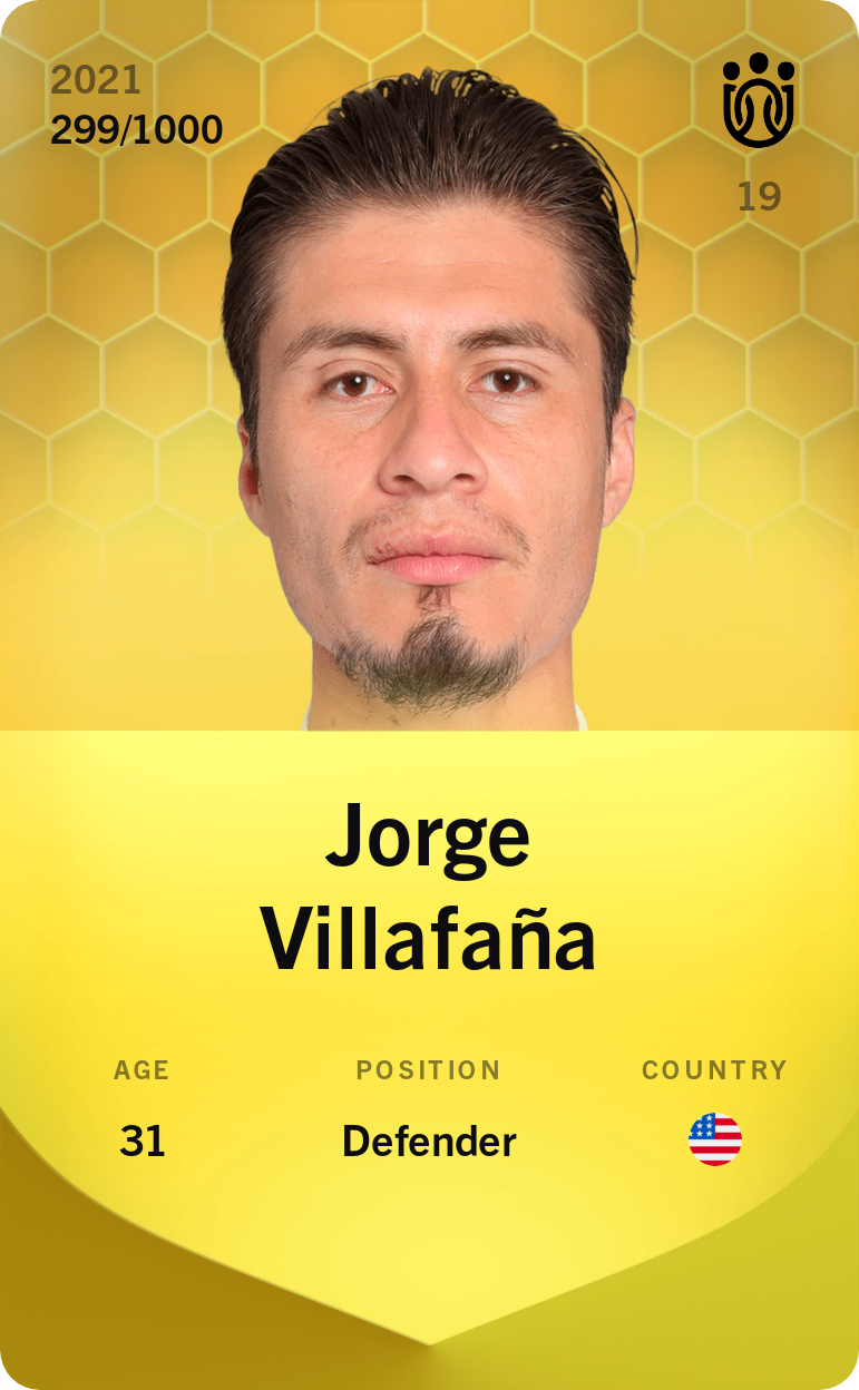 Sorare - Sorare Official - Jorge Villafaña 2021-22 • Limited 299/1000 - NFT # 28196957378306966797700954447024991547878769847729154269953368570603864481243