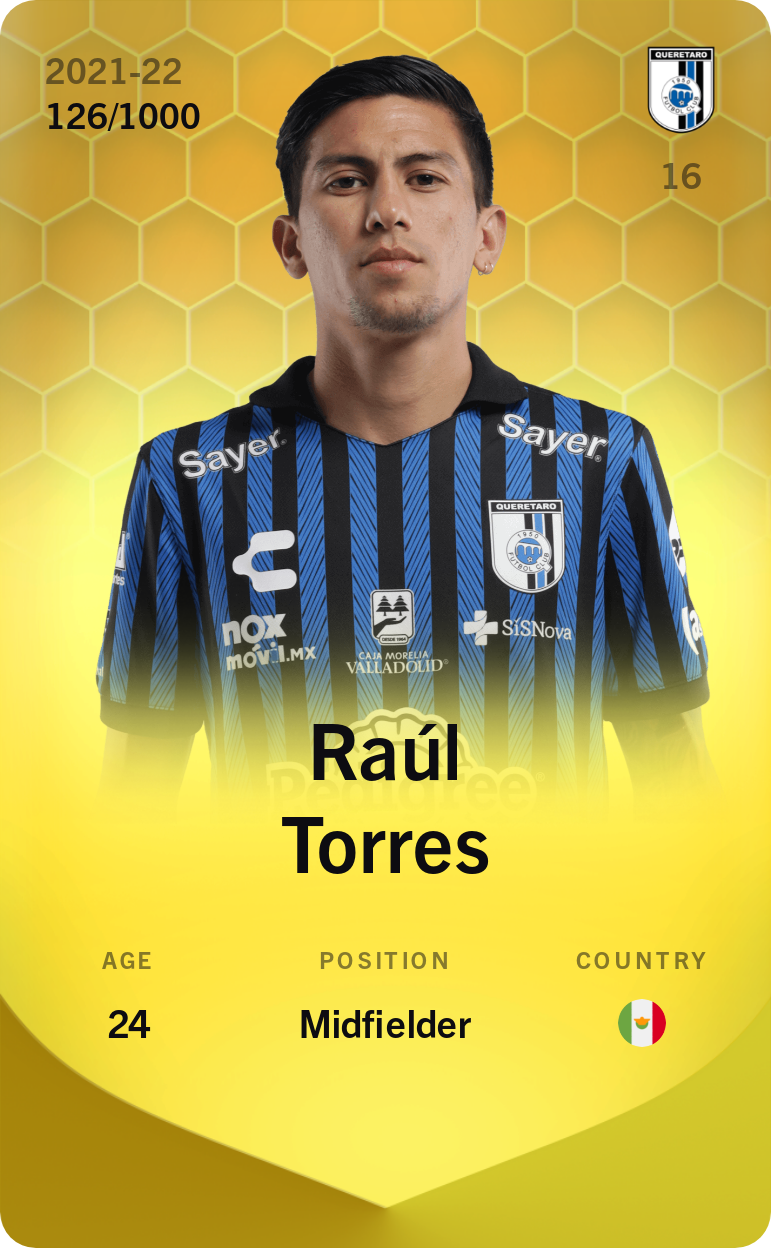 Sorare - Sorare Official - Raúl Torres 2021-22 • Limited 126/1000 - NFT # 111662352626887387023032495454919697748326720005202582648854408545573656367067