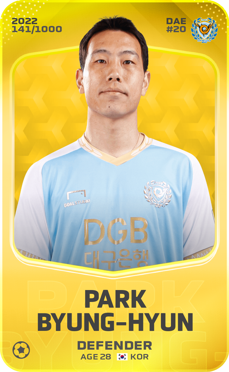 Sorare - Sorare Official - Park Byung-Hyun 2022-23 • Limited 141/1000 - NFT # 42001812207523236361327157902459870697706009675140469531402707423636854022995