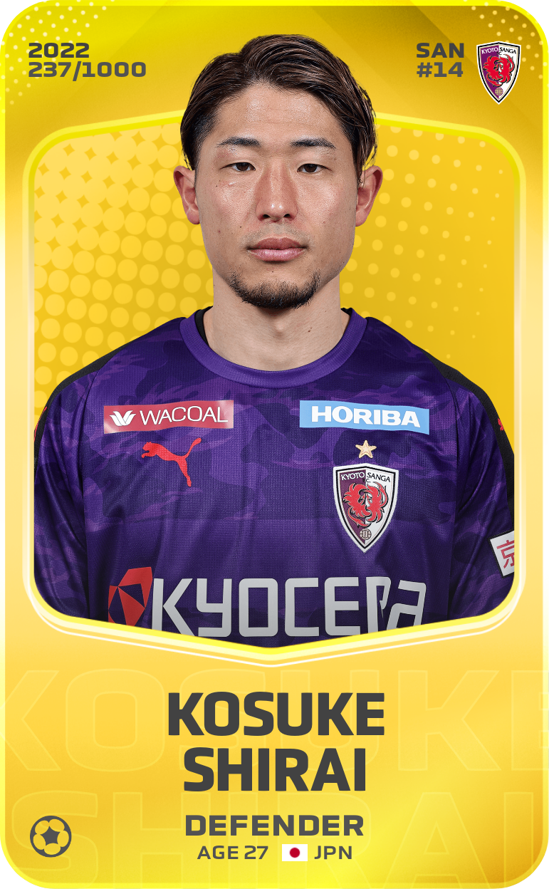 Sorare - Sorare Official - Kosuke Shirai 2022-23 • Limited 237/1000 - NFT # 46844399983754245035239271660762481629022646070904227253798207307152584620637