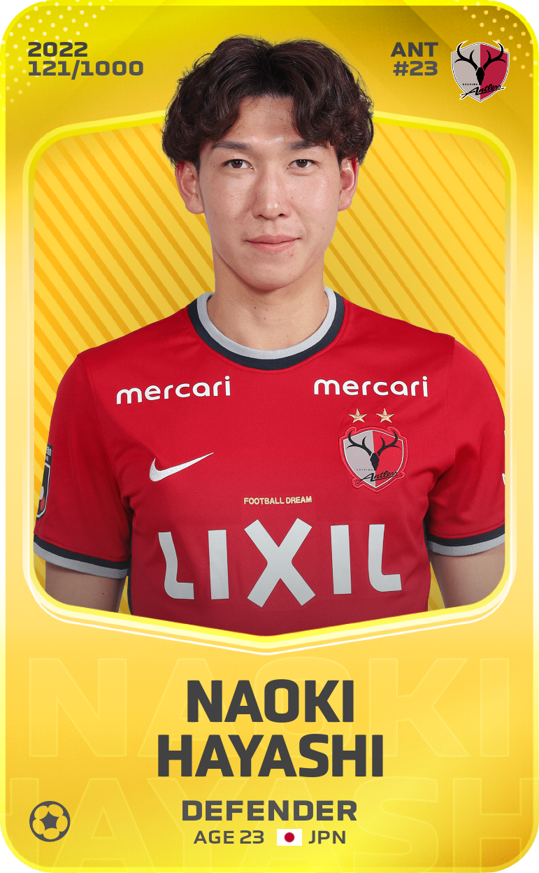 Sorare - Sorare Official - Naoki Hayashi 2022-23 • Limited 121/1000 - NFT # 54960998724576575813478057492898690124705518617749609855147526493314796174923