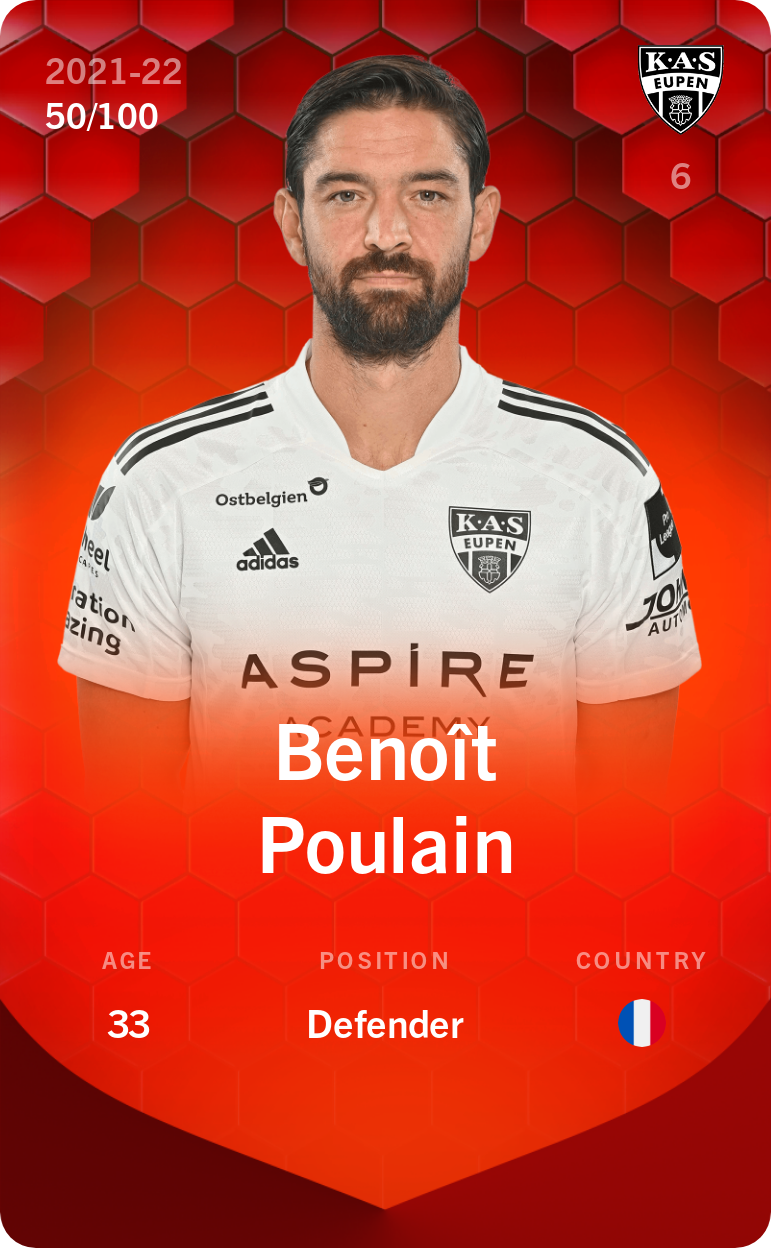 Sorare - Sorare Official - Benoît Poulain 2021-22 • Rare 50/100 - NFT # 7218978746240087945377724032704032425746249658708637265104974722186108894183