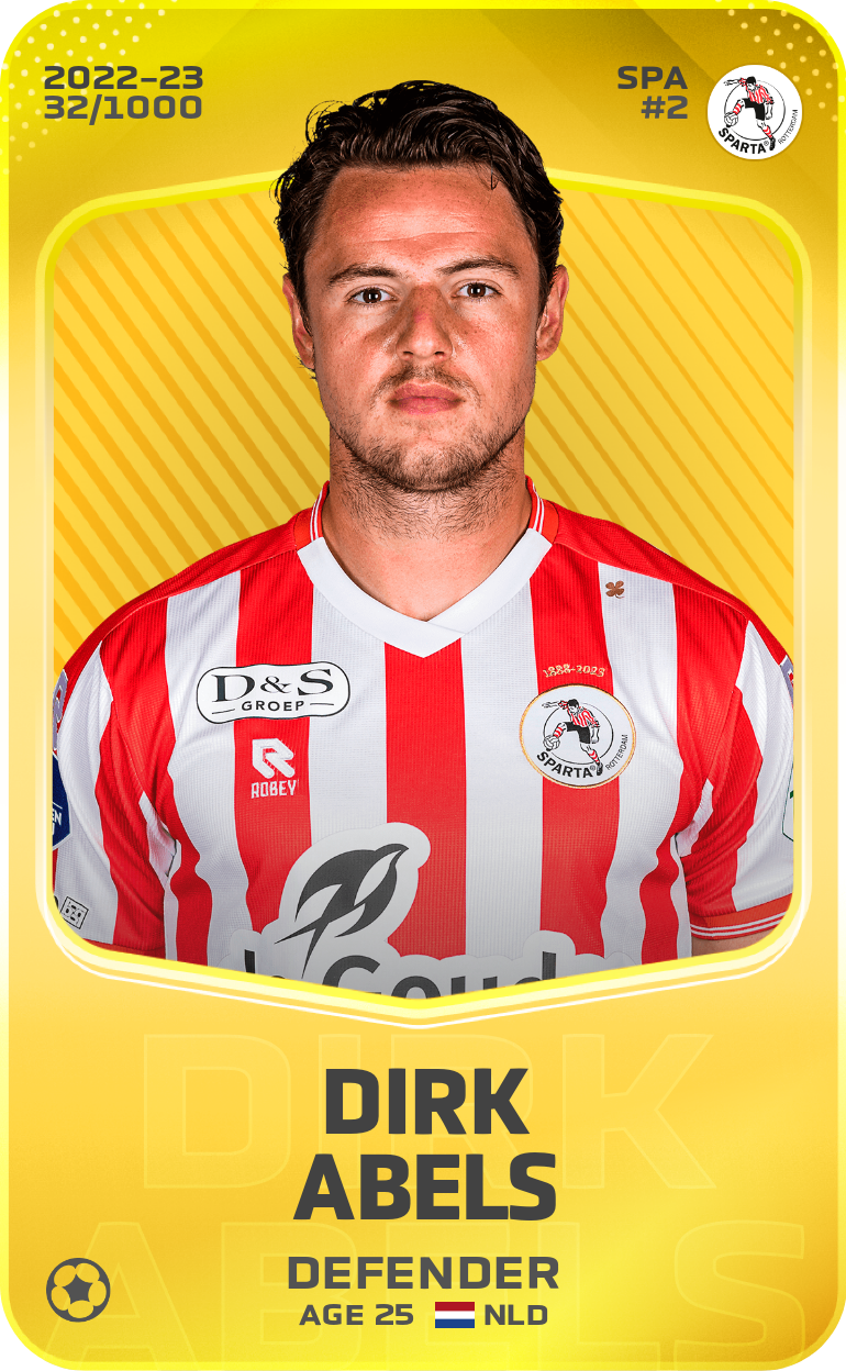 Sorare - Sorare Official - Dirk Abels 2022-23 • Limited 32/1000 - NFT # 6629171122772897290584389653149051690765388485887356232024960635524320783313