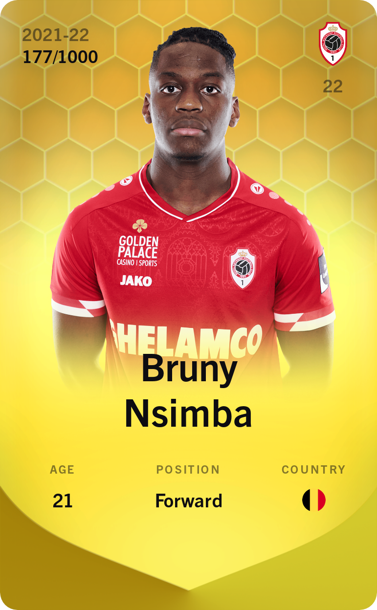 Sorare - Sorare Official - Bruny Nsimba 2021-22 • Limited 177/1000 - NFT # 8892829475914907838249497453120067100955878504398914981837580278120262430352