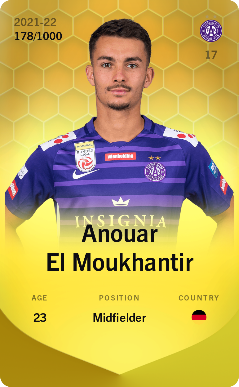 Sorare - Sorare Official - Anouar El Moukhantir 2021-22 • Limited 178/1000 - NFT # 40447116637503629091338764196544402834311975793459968012771277726405551670651