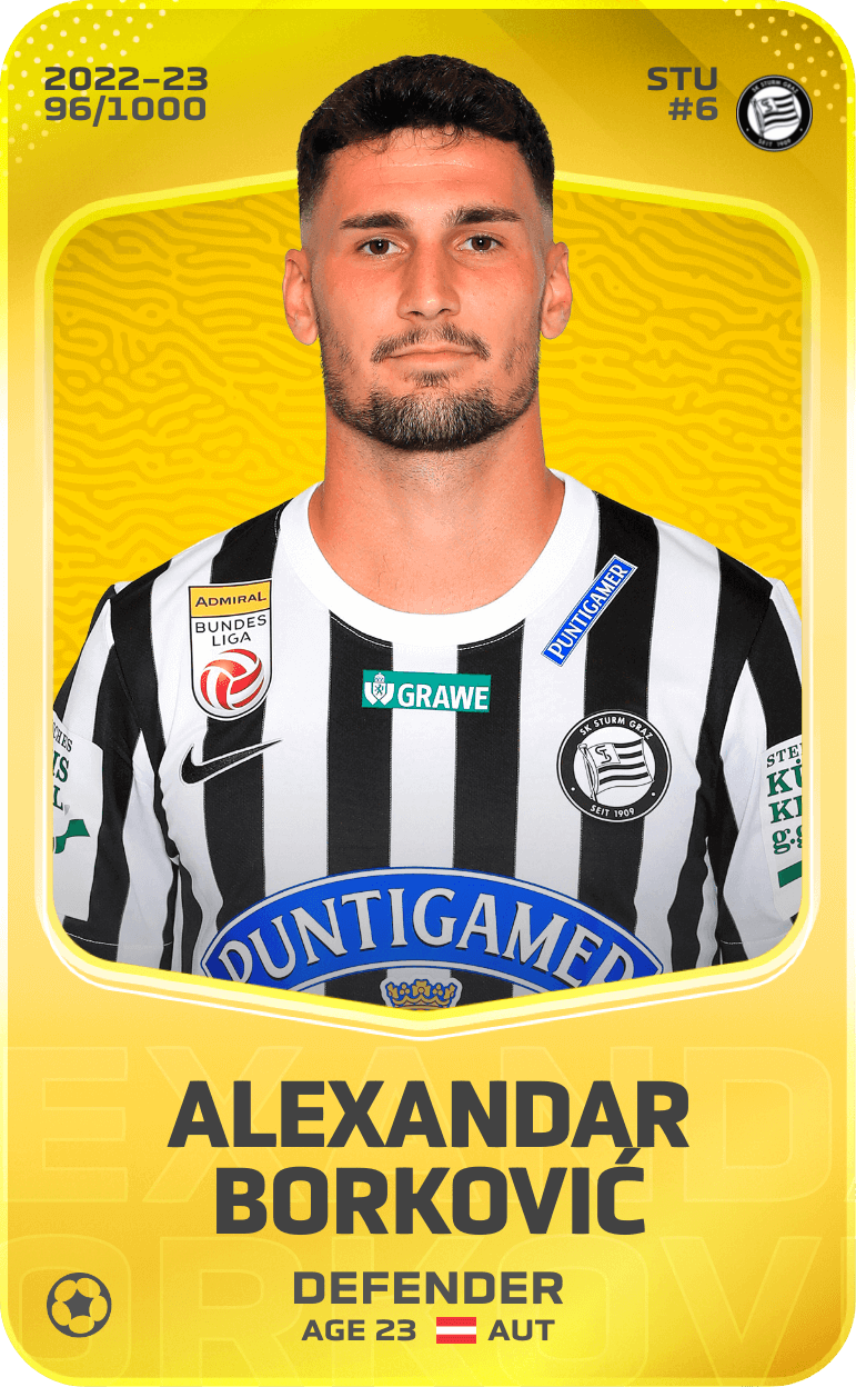 Alexandar Borković 2022-23 • Limited 96/1000