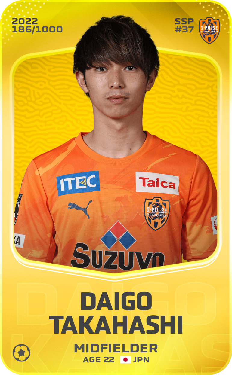 Sorare - Sorare Official - Daigo Takahashi 2022-23 • Limited 186/1000 - NFT # 31256073249616820062999064880697245680806595602551591607377359647795054174121