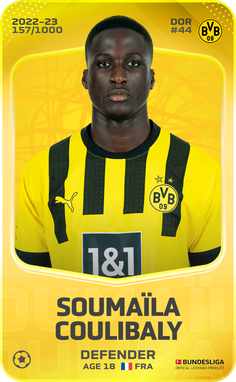 Sorare - Sorare Official - Soumaïla Coulibaly 2022-23 • Limited 157/1000 - NFT # 14831614885080877937425332704190016657832445358238136670000282063182730017980