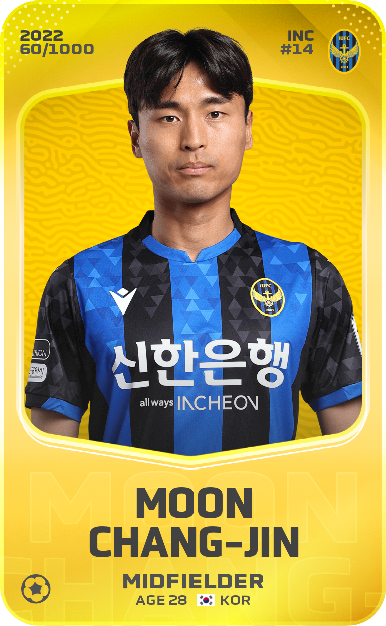 Sorare - Sorare Official - Moon Chang-Jin 2022-23 • Limited 60/1000 - NFT # 4921878677308750119149289488949219747112397148474894578364639602617341790325