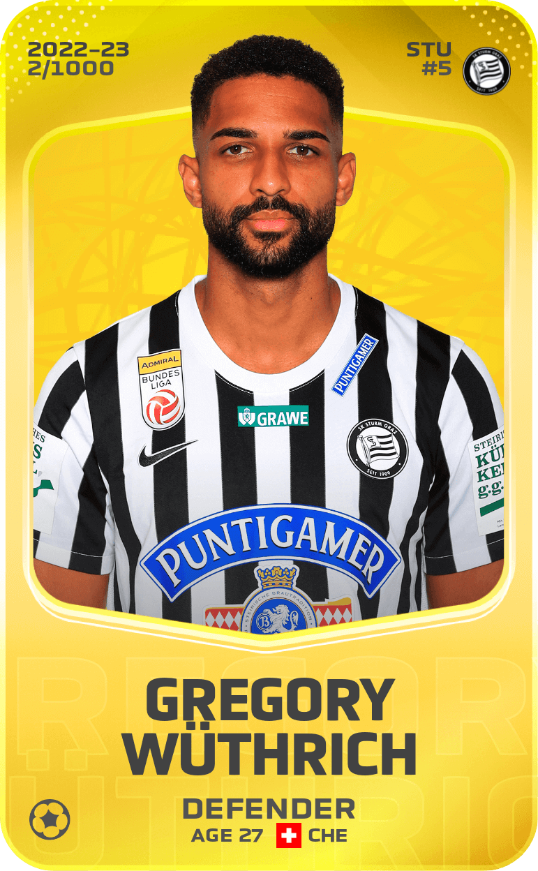 Gregory Wüthrich 2022-23 • Limited 2/1000