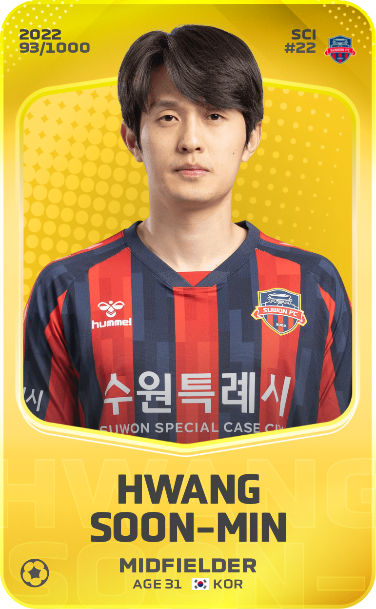 Sorare - Sorare Official - Hwang Soon-Min 2022-23 • Limited 93/1000 - NFT # 21885413959813994081589912418906322328402356781334170230090679686974581819681