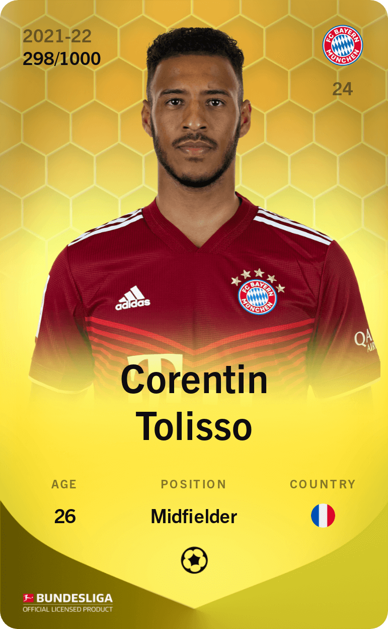 Corentin Tolisso 2021-22 • Limited 298/1000