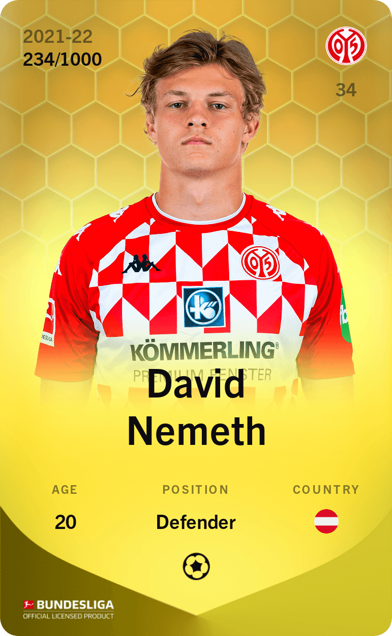David Nemeth 2021-22 • Limited 234/1000