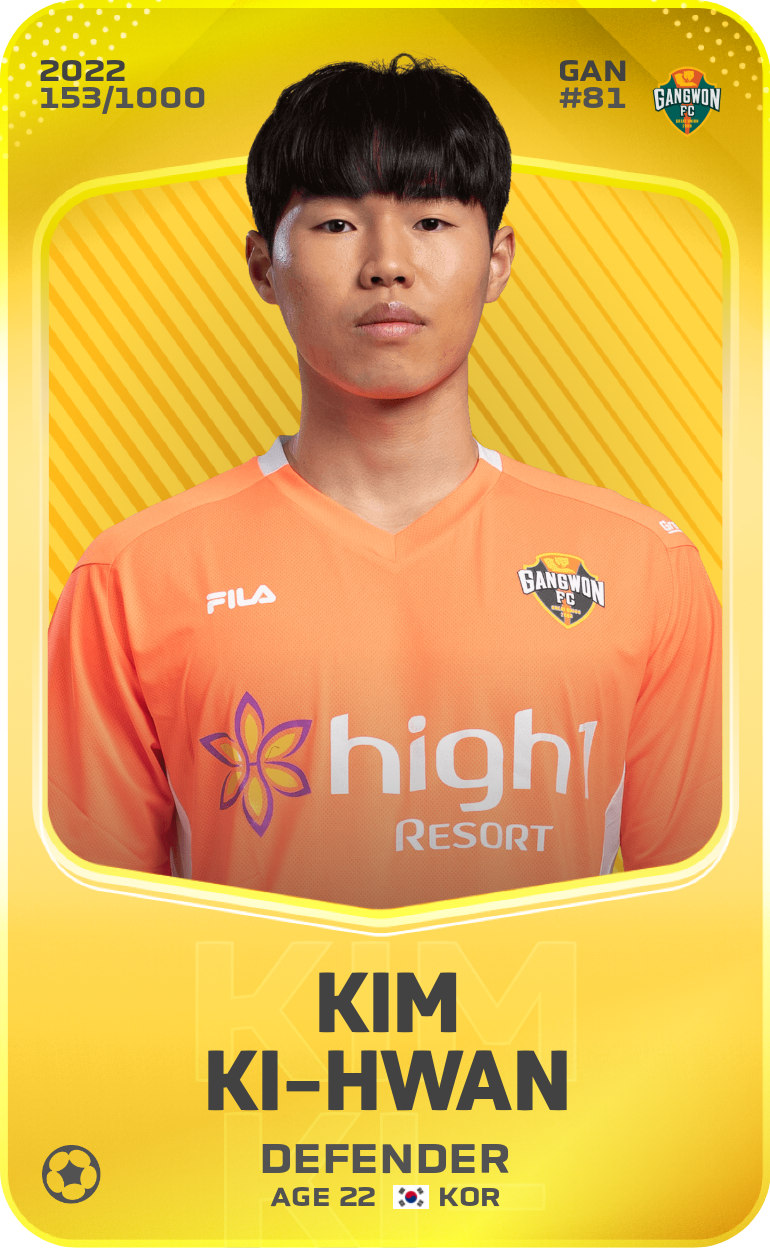 Sorare - Sorare Official - Kim Ki-Hwan 2022-23 • Limited 153/1000 - NFT # 19605326119965726524872294668563469650485524804614064560939328159796732427824