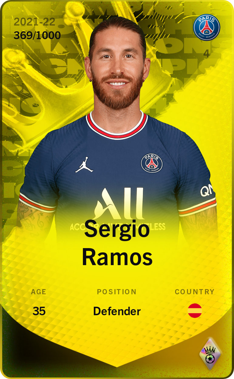 Sorare - Sorare Official - Sergio Ramos 2021-22 • Limited 369/1000 - NFT # 20195050370785754214330277382723852364123037246424590368980008385632003357411
