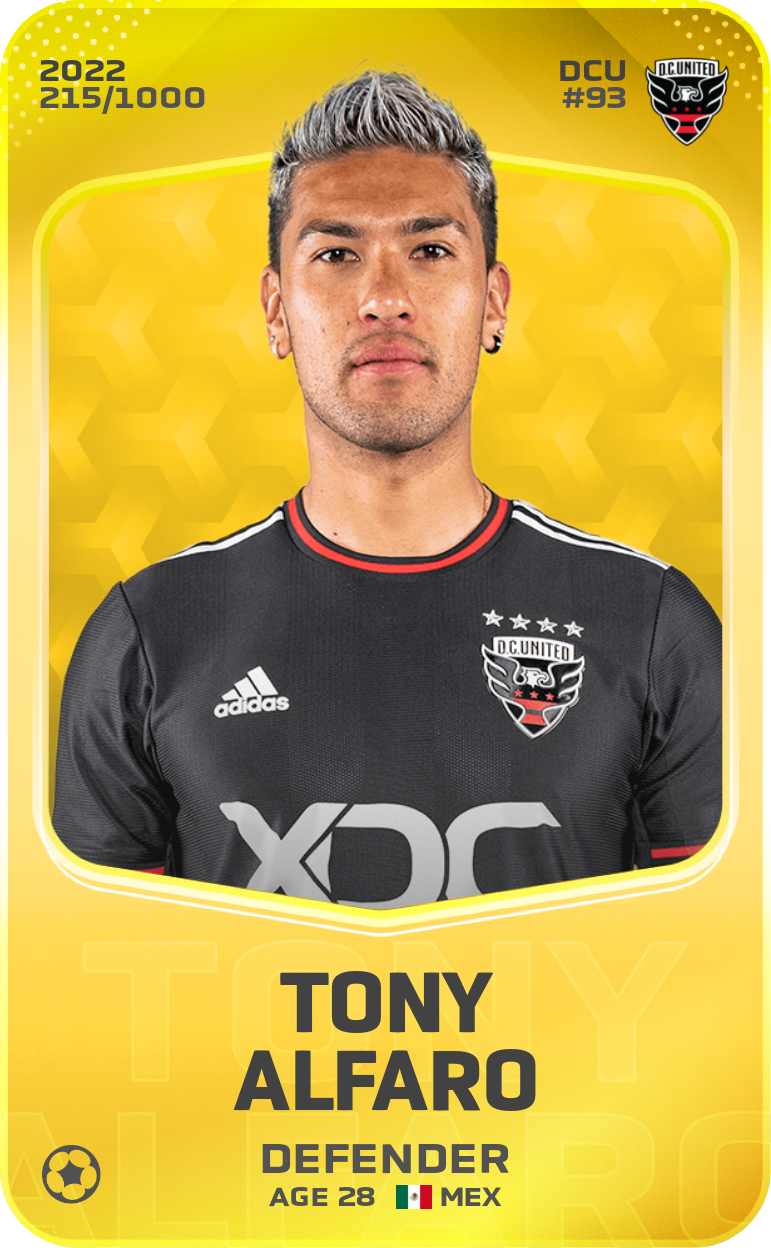 Sorare - Sorare Official - Tony Alfaro 2022-23 • Limited 215/1000 - NFT # 63705742231625638439145280364125145561707006967384057141743515696144401114413