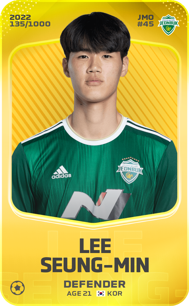 Sorare - Sorare Official - Lee Seung-Min  2022-23 • Limited 135/1000 - NFT # 26187898614517171157637872845475471805810864938068795494740816484896897832993