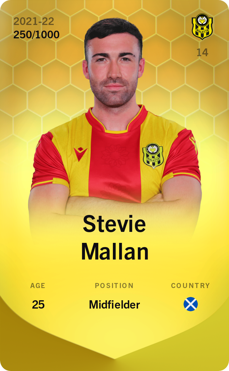 Sorare - Sorare Official - Stevie Mallan 2021-22 • Limited 250/1000 - NFT # 108526791747453443367279061318871807775923197519903017728668636916338176033394