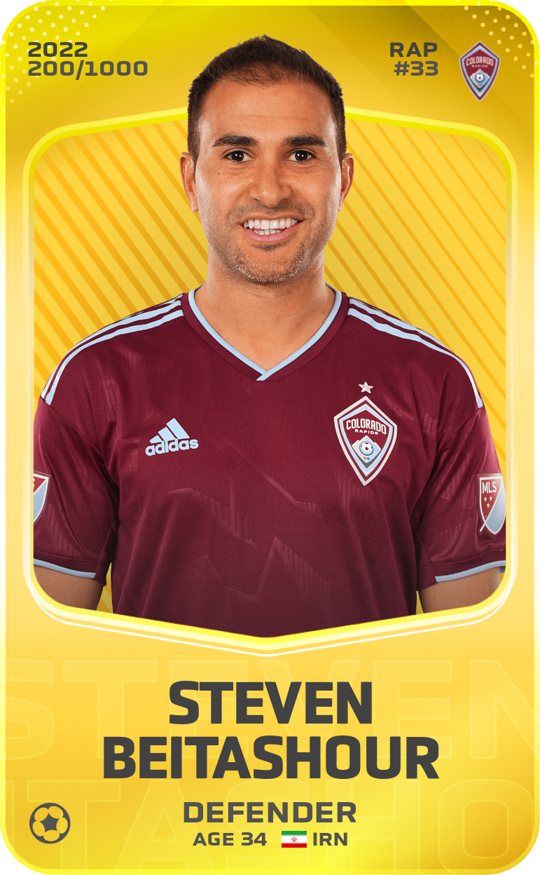 Sorare - Sorare Official - Steven Beitashour 2022-23 • Limited 200/1000 - NFT # 5778806582979641007349773708559963101898386113501309485329892512284723524999