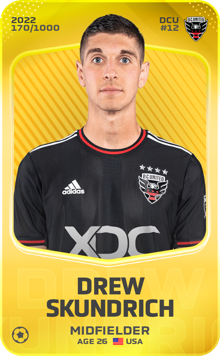 Sorare - Sorare Official - Drew Skundrich 2022-23 • Limited 170/1000 - NFT # 86432306080767935725949039335553074235035527600256752789405154532651325198363