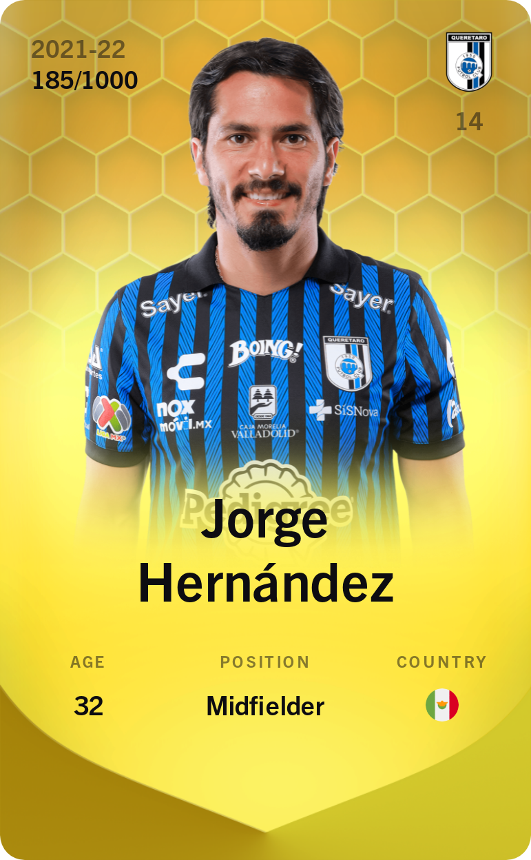 Sorare - Sorare Official - Jorge Hernández 2021-22 • Limited 185/1000 - NFT # 63508747450952618365734315406542247235354462738434551090646878311567936215919